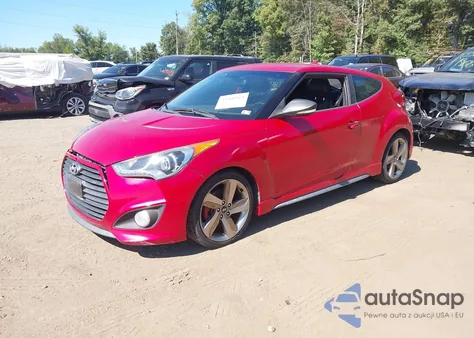 2013 Hyundai Veloster Turbo W/Black из США, поврежденный, VIN KMHTC6AE2DU164913